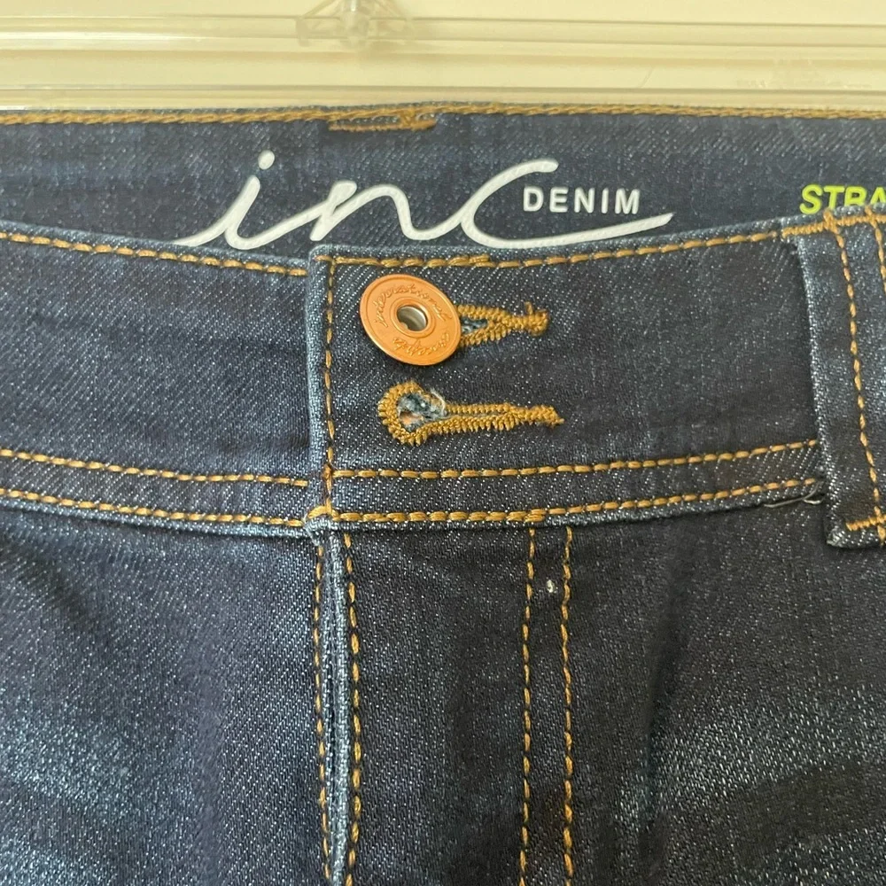 INC Dark Wash Denim Jeans - Picture 3 of 7